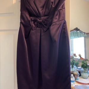 Plum cocktail prom wedding dress size 10 like brand new